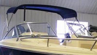 Photo of Scout 185 Dorado, 2002: Factory OEM Bimini Top, viewed from Starboard Front 