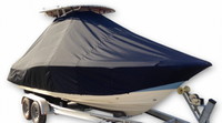 Scout® 195SF T-Top-Boat-Cover-Sunbrella-1099™ Custom fit TTopCover(tm) (Sunbrella(r) 9.25oz./sq.yd. solution dyed acrylic fabric) attaches beneath factory installed T-Top or Hard-Top to cover entire boat and motor(s)