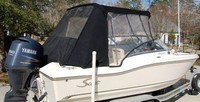 Scout® 205 Dorado Bimini-Connector-OEM-T2.5™ Factory Front BIMINI CONNECTOR Eisenglass Window Set (also called Windscreen, typically 3 front panels, but 1 or 2 on some boats) zips between Bimini-Top (not included) and Windshield. (NO Bimini-Top OR Side-Curtains, sold separately), OEM (Original Equipment Manufacturer)