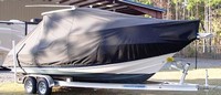 Photo of Scout 242 Abaco 20xx T-Top Boat-Cover, viewed from Starboard Front 