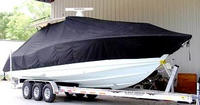 Photo of Scout 345 Sportfish 20xx T-Top Boat-Cover, viewed from Starboard Front 