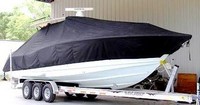 Scout® 345 XSF T-Top-Boat-Cover-Elite-2999™ Custom fit TTopCover(tm) (Elite(r) Top Notch(tm) 9oz./sq.yd. fabric) attaches beneath factory installed T-Top or Hard-Top to cover boat and motors