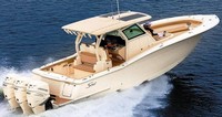Photo of Scout 350 Sportfish, 2016: Factory T-Top, viewed from Starboard Rear 