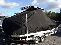 Photo of Sea Fox® 220 Viper 20xx TTopCover™ T-Top boat cover, viewed from Starboard Rear 