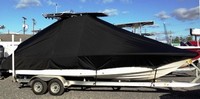 Sea Fox® 220 Viper T-Top-Boat-Cover-Sunbrella-1399™ Custom fit TTopCover(tm) (Sunbrella(r) 9.25oz./sq.yd. solution dyed acrylic fabric) attaches beneath factory installed T-Top or Hard-Top to cover entire boat and motor(s)