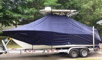 Photo of Sea Fox® 226CC Commander 20xx new Hard-TTopCover™ T-Top boat cover, viewed from Port Side 