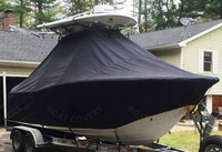 Sea Fox® 226CC Commander T-Top-Boat-Cover-Sunbrella-1399™ Custom fit TTopCover(tm) (Sunbrella(r) 9.25oz./sq.yd. solution dyed acrylic fabric) attaches beneath factory installed T-Top or Hard-Top to cover entire boat and motor(s)