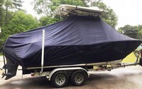 Photo of Sea Fox® 226CC Commander 20xx new Hard-TTopCover™ T-Top boat cover, viewed from Starboard Side 