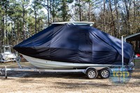 Sea Fox® 226DC Traveler T-Top-Boat-Cover-Elite-1549™ Custom fit TTopCover(tm) (Elite(r) Top Notch(tm) 9oz./sq.yd. fabric) attaches beneath factory installed T-Top or Hard-Top to cover boat and motors