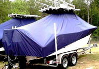 Photo of Sea Fox® 256CC 20xx T-Top Boat-Cover, viewed from Starboard Rear 