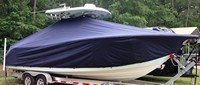 Photo of Sea Fox® 288CC Commander 20xx T-Top Boat-Cover, viewed from Starboard Front 