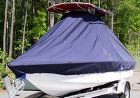 Sea Hunt® BX19 T-Top-Boat-Cover-Sunbrella™ Custom fit TTopCover(tm) (Sunbrella(r) 9.25oz./sq.yd. solution dyed acrylic fabric) attaches beneath factory installed T-Top or Hard-Top to cover entire boat and motor(s)