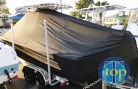 Sea Hunt® BX25BR T-Top-Boat-Cover-Sunbrella-1849™ Custom fit TTopCover(tm) (Sunbrella(r) 9.25oz./sq.yd. solution dyed acrylic fabric) attaches beneath factory installed T-Top or Hard-Top to cover entire boat and motor(s)
