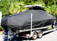Photo of Sea Hunt® Gamefish-25, 2012: T-Top Boat-Cover, viewed from Starboard Rear 