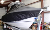 Photo of Sea Hunt® Gamefish-27 20xx T-Top Boat-Cover, viewed from Starboard Front 