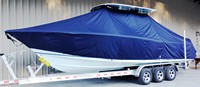 Photo of Sea Hunt® Gamefish 30 20xx TTopCover™ T-Top boat cover, viewed from Port Front 