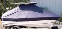 Sea Hunt® Triton 202 T-Top-Boat-Cover-Elite-1199™ Custom fit TTopCover(tm) (Elite(r) Top Notch(tm) 9oz./sq.yd. fabric) attaches beneath factory installed T-Top or Hard-Top to cover boat and motors
