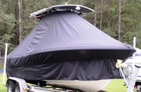 Photo of Sea Hunt® Triton-207 20xx T-Top Boat-Cover, viewed from Starboard Front 