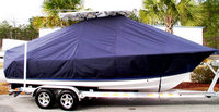 Sea Hunt® Triton 225 T-Top-Boat-Cover-Sunbrella-1399™ Custom fit TTopCover(tm) (Sunbrella(r) 9.25oz./sq.yd. solution dyed acrylic fabric) attaches beneath factory installed T-Top or Hard-Top to cover entire boat and motor(s)