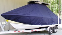 Sea Hunt® Ultra 211 T-Top-Boat-Cover-Sunbrella-1399™ Custom fit TTopCover(tm) (Sunbrella(r) 9.25oz./sq.yd. solution dyed acrylic fabric) attaches beneath factory installed T-Top or Hard-Top to cover entire boat and motor(s)