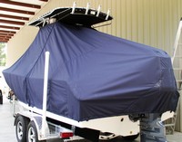 Sea Hunt® Ultra 211 T-Top-Boat-Cover-Elite-1199™ Custom fit TTopCover(tm) (Elite(r) Top Notch(tm) 9oz./sq.yd. fabric) attaches beneath factory installed T-Top or Hard-Top to cover boat and motors
