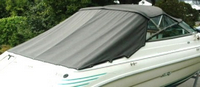 Photo of Sea Ray 200 Overnighter IO, 1993: Convertible Top, Side Curtains, Aft Curtain, viewed from Starboard Rear 