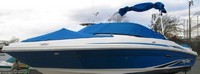 Photo of Sea Ray 205 Sport No Tower, 2013: Bimini Top Raised, Bow Cover Cockpit Cover, viewed from Port Front 