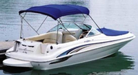 Photo of Sea Ray 210 Sundeck, 2001: Bimini Top, Bow Cover, viewed from Starboard Rear 