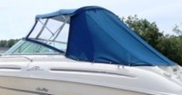Sea Ray® 215 Express Cruiser Bimini-Aft-Curtain-OEM-G0.5™ Factory Bimini AFT CURTAIN (slanted to Transom area, not vertical) with Eisenglass window(s) for Bimini-Top (not included), OEM (Original Equipment Manufacturer)
