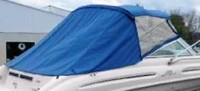 Sea Ray® 215 Express Cruiser Bimini-Aft-Curtain-OEM-G0.5™ Factory Bimini AFT CURTAIN (slanted to Transom area, not vertical) with Eisenglass window(s) for Bimini-Top (not included), OEM (Original Equipment Manufacturer)