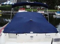 Sea Ray® 215 Weekender Cockpit-Cover-OEM-G1™ Factory Snap-On COCKPIT-COVER with Adjustable Support Pole(s) fitting into reinforced Snap(s) or Grommet(s), OEM (Original Equipment Manufacturer)