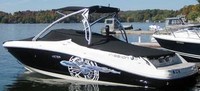 Sea Ray® 230 Select Fission Cockpit-Cover-with-Ski-Tower-OEM-G2.5™ Factory Snap-On COCKPIT COVER for boat with Factory-Installed Ski/Wakeboard Tower, includes Adjustable Support Pole(s) and reinforced Snap(s) inside Cover for Tip of Pole(s), OEM (Original Equipment Manufacturer)