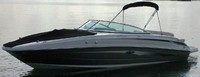 Photo of Sea Ray 230 Sundeck, 2009: Bimini Top in Boot, Bow Cover, viewed from Port Front 