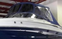 Photo of Sea Ray 230 Sundeck, 2010: Bimini Top, Visor, Side Curtains, Aft Curtain, Bow Cover, viewed from Port Front 