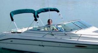 Photo of Sea Ray 240 Overnighter, 1993: Convertible Top in Boot, Camper Top in Boot, viewed from Starboard Side 