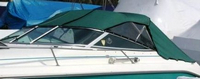 Photo of Sea Ray 240 Overnighter, 1993: Convertible Top, Side Curtains, Aft Curtain, viewed from Port Front 