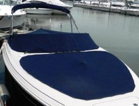 Photo of Sea Ray 240 Select, 2005: Bimini Top in Boot, Bow Cover Cockpit Cover, viewed from Starboard Front 