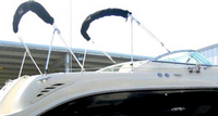 Photo of Sea Ray 245 Weekender, 2005: Bimini Top in Boot, Camper Top in Boot, viewed from Starboard Rear 