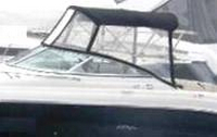 Sea Ray® 245 Weekender Bimini-Visor-OEM-G2.2™ Factory Front VISOR Eisenglass Window Set (typ. 3 front panels, but 1 or 2 on some boats) zips between front of OEM Bimini-Top (not included) and Windshield (NO Side-Curtains, sold separately), OEM (Original Equipment Manufacturer)