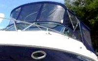 Photo of Sea Ray 250 Amberjack, 2007: Bimini Top, Front Visor, Side Curtains, Camper Top, Camper Side Curtains, viewed from Port Front 
