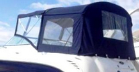 Sea Ray® 250 Amberjack Camper-Top-Canvas-Seamark-OEM-G1.5™ Factory Camper CANVAS (no frame) with zippers for OEM Camper Side and Aft Curtains (not included) (Bimini and other curtains sold separately), OEM (Original Equipment Manufacturer) (Camper-Tops may have been SeaMark(r) vinyl-lined Sunbrella(r) prior to 2008 through 2018, now they are Sunbrella(r) to avoid mold issues)