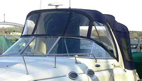 Photo of Sea Ray 260 Sundancer Arch, 2004: Bimini Top, Visor, Side Curtains, Sunshade, Camper Top, Camper Side and Aft Curtains, viewed from Port Front 