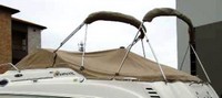 Sea Ray® 260 Sundancer No Arch Bimini-Boot-Logo-OEM-G2™ Factory Zippered Bimini BOOT COVER with Embroidered Boat Manufacturer Logo, OEM (Original Equipment Manufacturer)