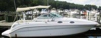 Photo of Sea Ray 260 Sundancer NO Arch, 2003: Bimini Top, Camper Top, viewed from Starboard Side 