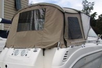 Sea Ray® 260 Sundancer No Arch Bimini-Aft-Curtain-OEM-G4™ Factory Bimini AFT CURTAIN (slanted to Transom area, not vertical) with Eisenglass window(s) for Bimini-Top (not included), OEM (Original Equipment Manufacturer)
