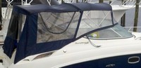 Photo of Sea Ray 260 Sundancer NO Arch, 2010: Bimini Top, Visor, Side Curtains, Camper Top, Camper Side and Aft Curtains, viewed from Starboard Side 