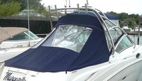 Photo of Sea Ray 270 Amberjack, 2005: Bimini Top, Visor, Side Curtains, Aft Curtain, viewed from Starboard Rear 