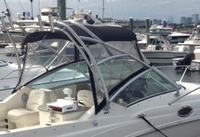 Photo of Sea Ray 270 Amberjack, 2005: Bimini Top, Visor, Side Curtains, viewed from Starboard Rear 