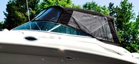 Sea Ray® 270 Sundeck No Tower Bimini-Aft-Curtain-OEM-G5™ Factory Bimini AFT CURTAIN (slanted to Transom area, not vertical) with Eisenglass window(s) for Bimini-Top (not included), OEM (Original Equipment Manufacturer)