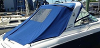 Sea Ray® 280 Sun Sport Arch Sunshade-Top-Canvas-Frame-SS-Seamark-OEM-G4™ Factory SUNSHADE CANVAS and FRAME (behind Radar Arch) with Mounting Hardware, OEM (Original Equipment Manufacturer) (Sunshade-Tops may have been SeaMark(r) vinyl-lined Sunbrella(r) prior to 2008 through 2018, now they are Sunbrella(r) to avoid mold issues